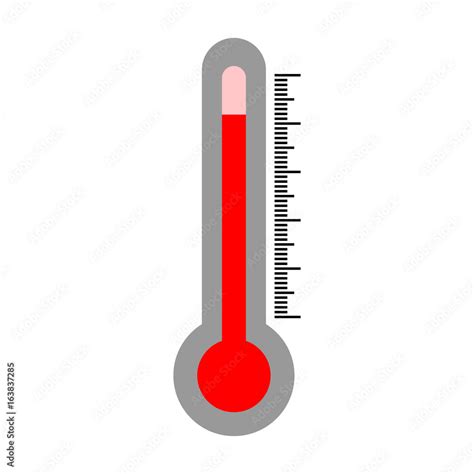 Hot Weather, Thermometer Showing High Temperature Isolated Stock ...