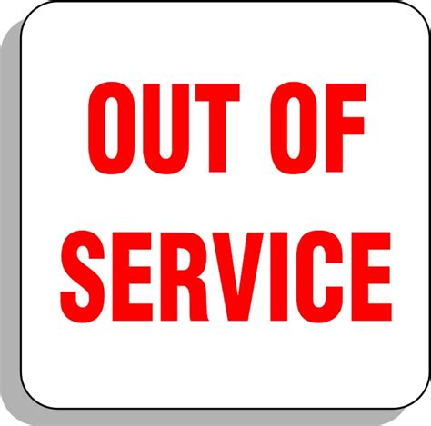 Out Of Service Signs Printable - Printable Word Searches