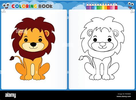 Cute Lion Coloring Pages For Kids