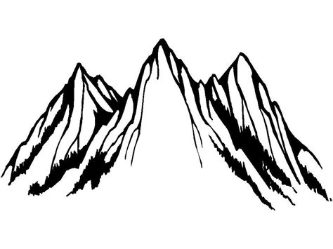 Mountain Drawing Black And White at PaintingValley.com | Explore collection of Mountain Drawing ...