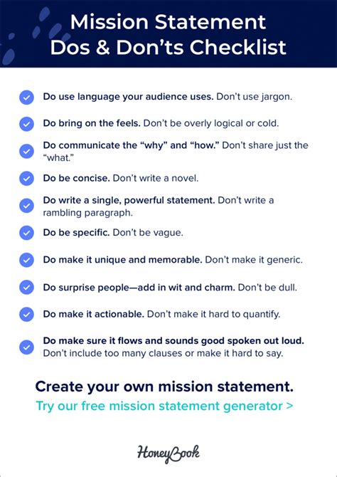 25 Powerful Mission Statement Examples You Won't Forget | HoneyBook