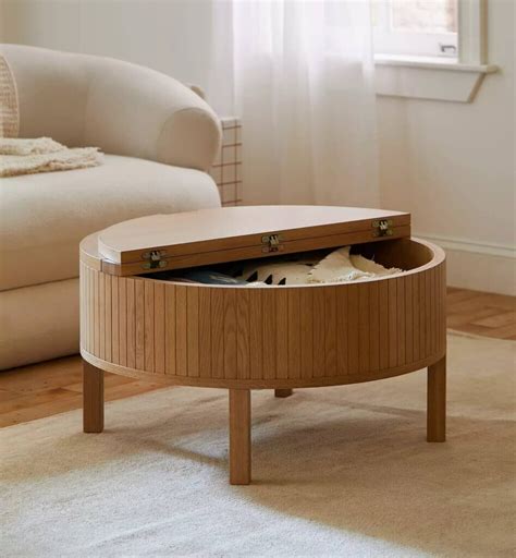 Round coffee table with storage - Radwell Designs