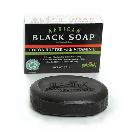 Black Soap With Cocoa Butter And Vitamin E-3.5 oz. | Black soap, Cocoa butter soap, Soap dry skin