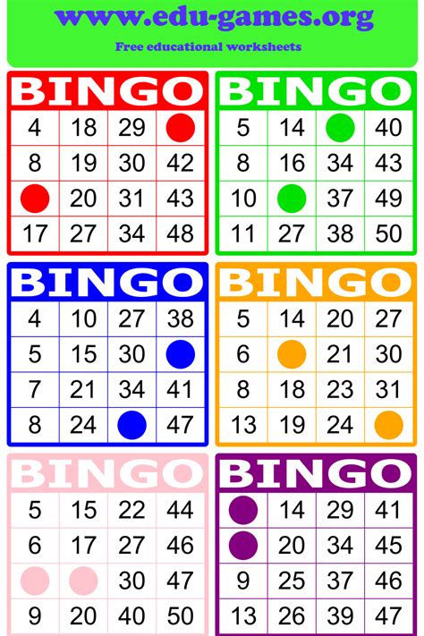 Multiplication Math Bingo Printable - Free Printable