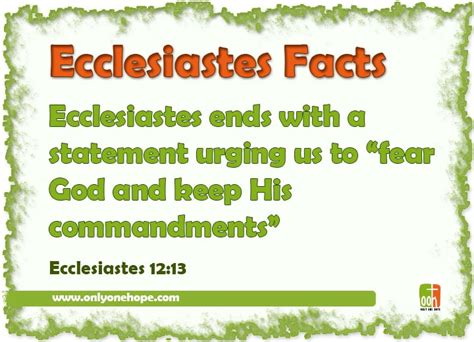 Fun Facts About Ecclesiastes | Only One Hope