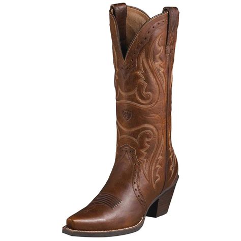 Women's Ariat® 12" Heritage Western X-toe Cowboy Boots, Caramel - 282505, Cowboy & Western Boots ...