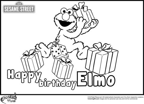 Sesame Street Elmo Coloring Pages - Coloring Home