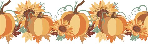 Pumpkin seamless border. Repeating ornament. 33266200 PNG