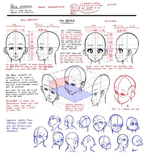 Nsio explains: Facial Proportions by Nsio | Drawing tutorial, Facial proportions, Drawing lessons