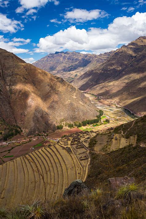 Expansive View of Inca Terraces in Pisac, Sacred Valley, Peru Stock Photo - Image of history ...