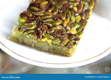 Turkish sweet kadaif. stock image. Image of festive, middle - 99688649