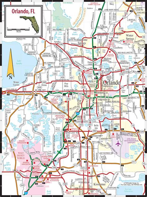 Orlando Florida Attractions Map - Printable Maps