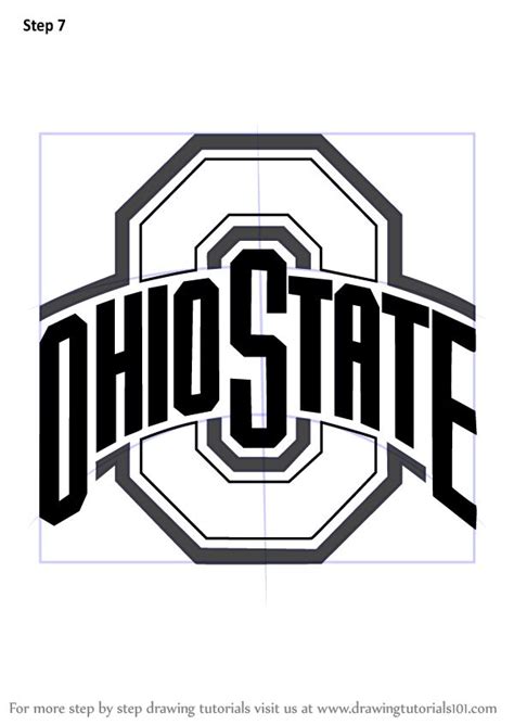 Step by Step How to Draw Ohio State Buckeyes Logo : DrawingTutorials101.com | Ohio state logo ...