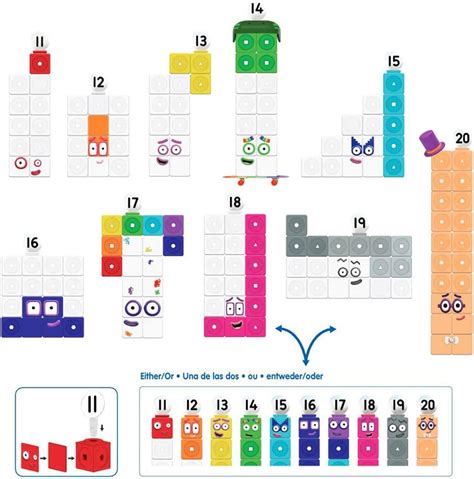 MathLink® Cubes Numberblocks 11-20 Activity Set | Bizziebaby