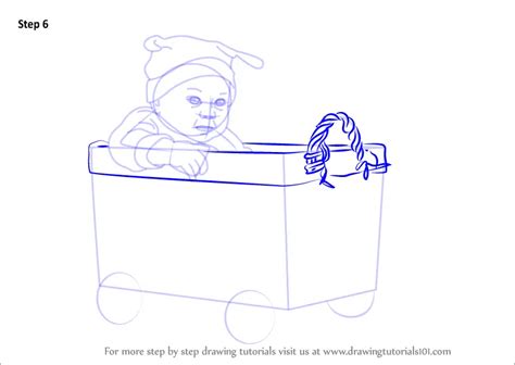 Step by Step How to Draw a Baby in basket : DrawingTutorials101.com