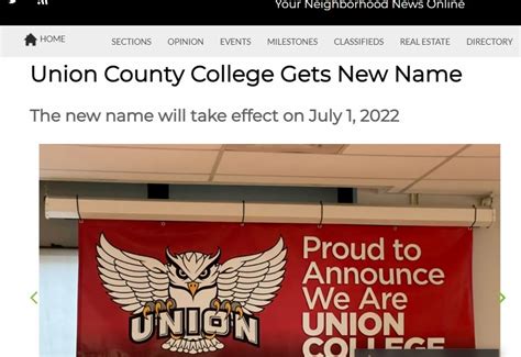 College History Garden: Union County College Adopts New Name