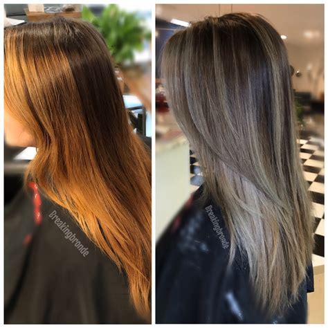 COLOR CORRECTION: Banded and Brassy To Ash Melt | Color correction hair ...