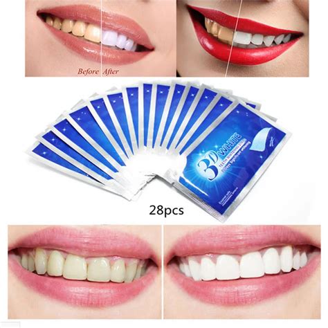 14Pairs 3D Teeth Whitening Strips White Gel Professional Oral Hygiene ...