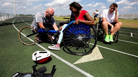 Wheelchair athletes use track as inspiration