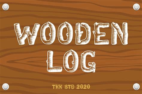 Wooden Log Font · 1001 Fonts