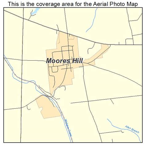 Aerial Photography Map of Moores Hill, IN Indiana