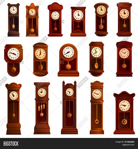 Pendulum Clock Icons Image & Photo (Free Trial) | Bigstock