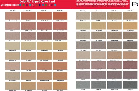 brickform granular color chart - Lissette Prentice