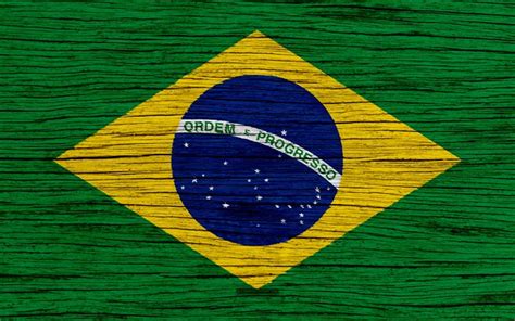 Download wallpapers Flag of Brazil, 4k, South America, wooden texture ...