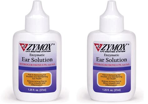 Zymox Ear Solution for Ear Infections Size:1.25 oz. Pack of 2 - Walmart.com