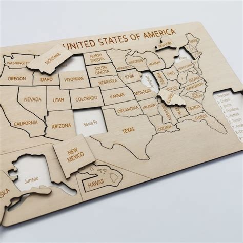 Wooden Usa Puzzle - Etsy