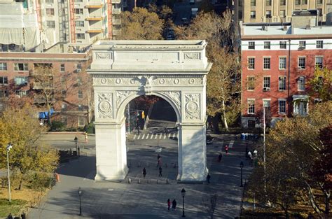 04 New York Washington Square Park Washington Arch In Autumn From NYU Kimmel Center