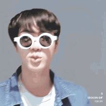 Jin Funny Glasses GIF - Jin Funny Glasses - Discover & Share GIFs