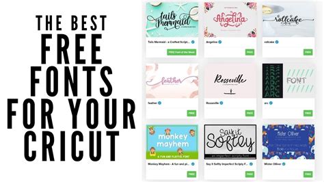 The Best Free Fonts For Your Cricut - YouTube