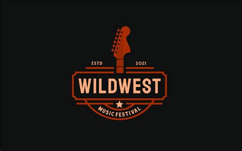 Vintage Retro Classic Country Music Logo Design Vector Template