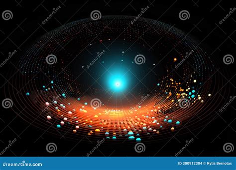 Sphere Made from Data Visualization and Dots Illustration Stock Illustration - Illustration of ...