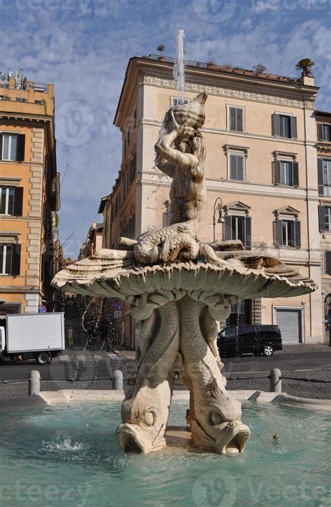 Triton Fountain in Rome 5309042 Stock Photo at Vecteezy