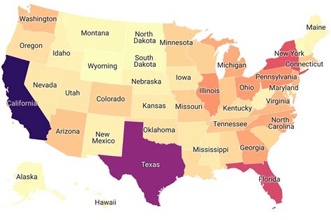 Top 10 Most Populous States of the USA | Mappr