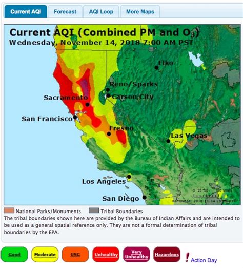 California Air Quality Map – Topographic Map of Usa with States