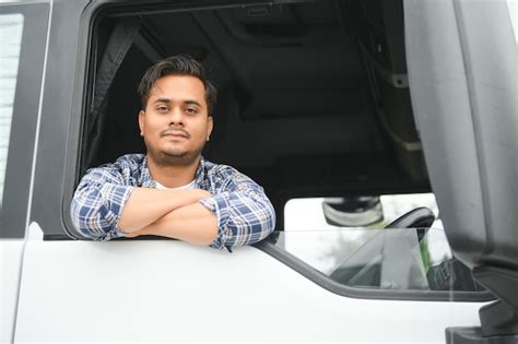 Premium Photo | Portrait of a indian truck driver