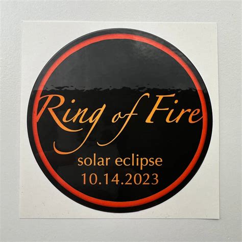 2023 Ring of Fire Solar Eclipse 4" Vinyl Sticker – Mi Vida Uvalde