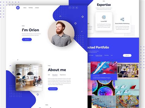 Personal Portfolio Landing Page by Kreativ.Space on Dribbble