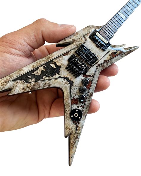 Buy AXE HEAVEN Dimebag Darrell Dean Razorback Mini Guitar - Rust Razorback Guitar Collectible ...