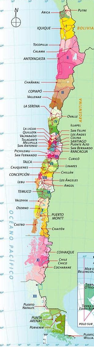 Mapas de Chile: Chile mapa político