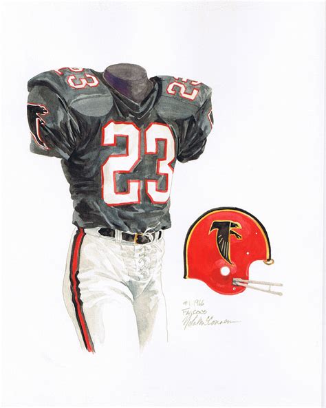 NFL Atlanta Falcons 1966 uniform original art – Heritage Sports Art