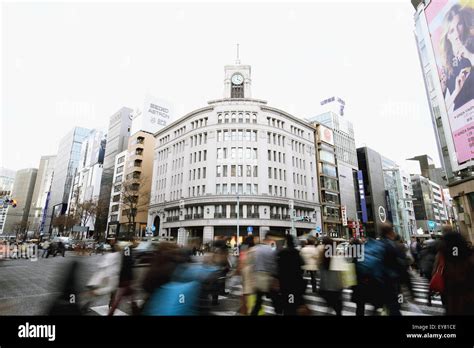 Ginza shopping district, Tokyo, Japan Stock Photo - Alamy