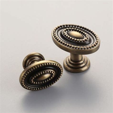 Vintage style dresser pulls knobs bronze drawer cabinet knobs pulls antique brass zinc alloy ...