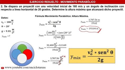 Como Calcular La Altura Maxima En Movimiento Parabolico - Halos