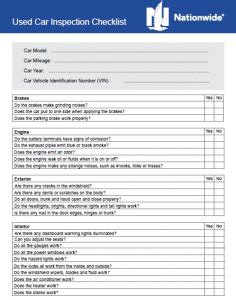 Used Car Inspection Checklist & Buying Tips