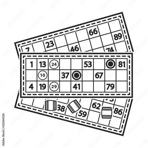 Bingo icon in black style isolated on white background. Board games ...