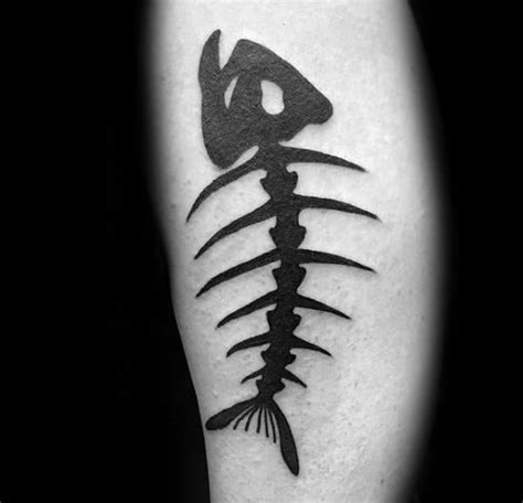 50 Fish Skeleton Tattoo Designs For Men - X-Ray Ink Ideas